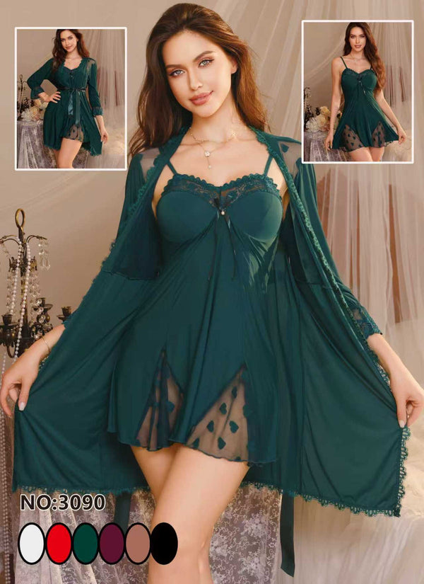 PREMIUM PADDED SILK NIGHTY – Luxury Feel, Perfect Confidence